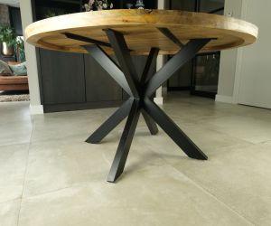 Eettafel rond mango naturel 4