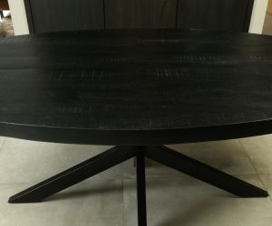 Eettafel ovaal mango zwart 2