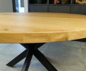 Eettafel rond rustiek eiken 3