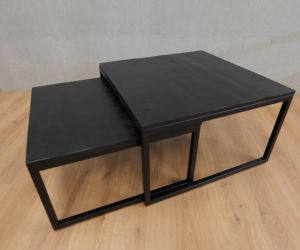 Salontafel set tweedelig zwart 2