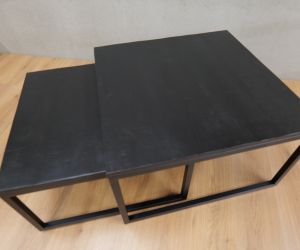 Salontafel set tweedelig zwart 1