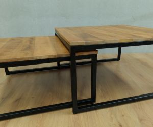 Salontafel set tweedelig naturel 3