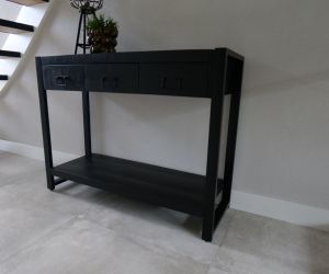 Sidetable mangohout zwart 3