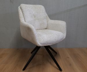 Rib Eetkamerstoel 360° draaibaar Beige 2