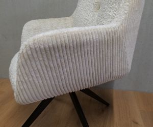 Rib Eetkamerstoel 360° draaibaar Beige 5