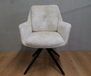 Rib Eetkamerstoel 360° draaibaar Beige 3