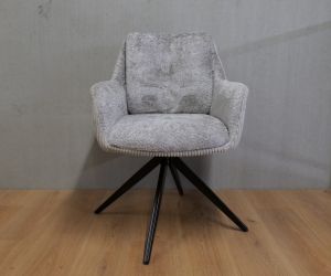 Rib Eetkamerstoel 360° draaibaar Licht grijs 1