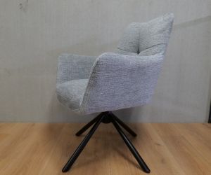 Ruby Eetkamerstoel 360°draaibaar Grijs 2