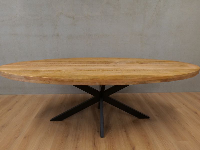 Eettafel ovaal mango naturel