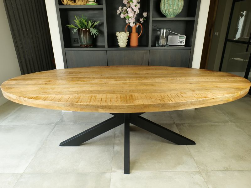 Eettafel ovaal mango naturel