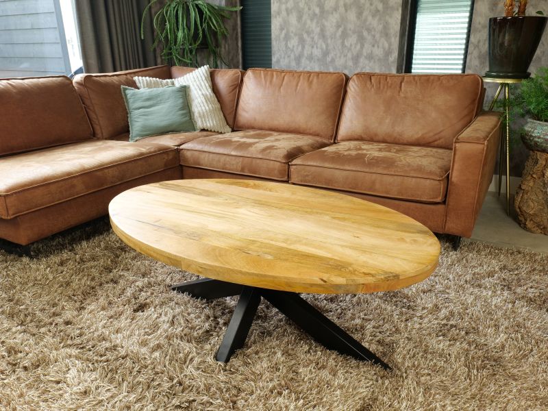 Salontafel ovaal mango naturel