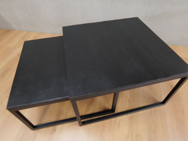 Salontafel set tweedelig zwart