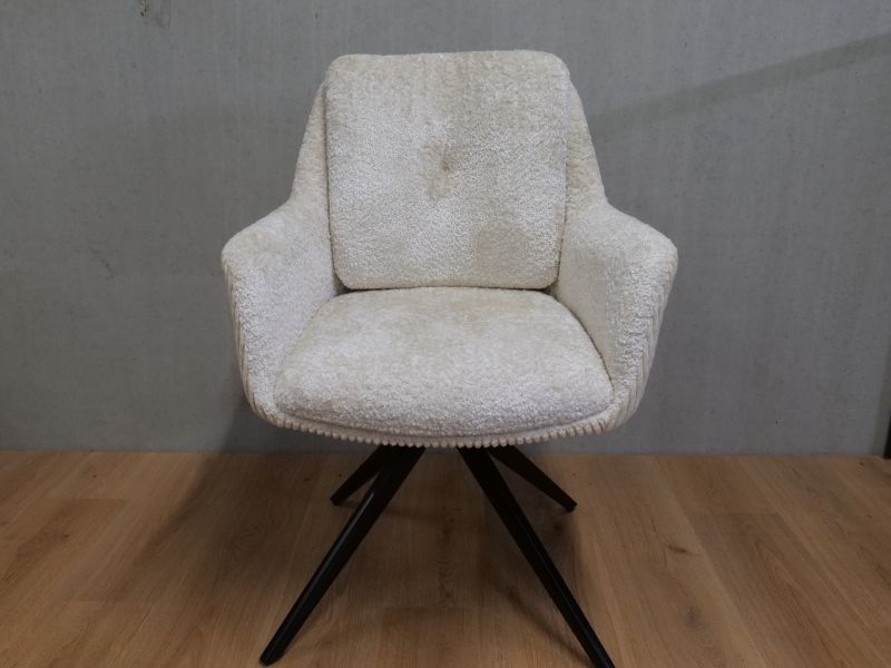 Rib Eetkamerstoel 360° draaibaar Beige
