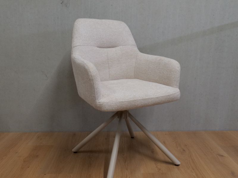 Hester Eetkamerstoel 360°draaibaar Beige