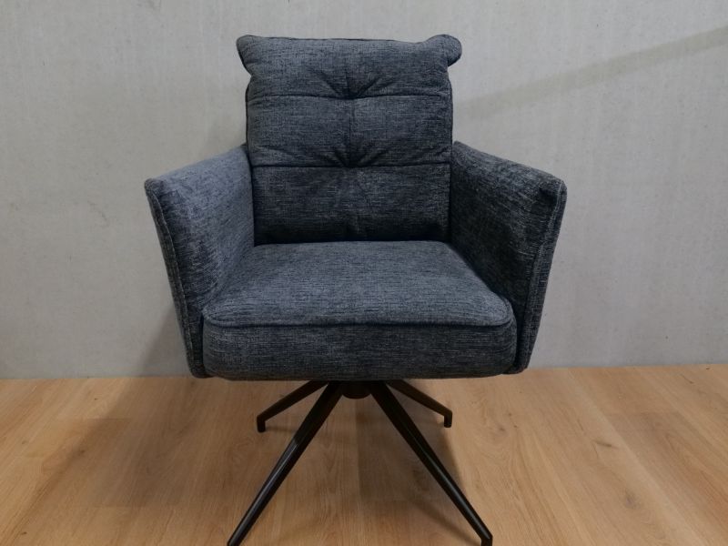 Nowi Luxe Eetkamerstoel 360°draaibaar Antraciet