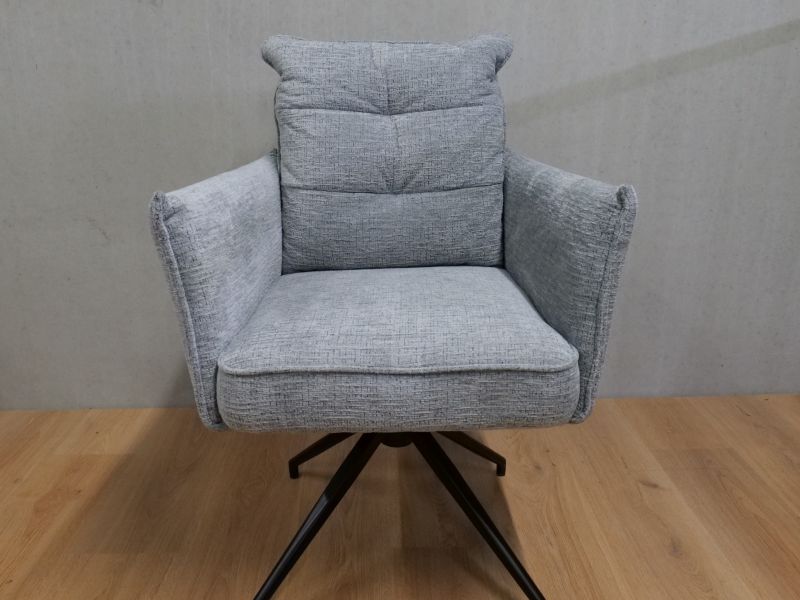 Nowi Luxe Eetkamerstoel 360°draaibaar Grijs