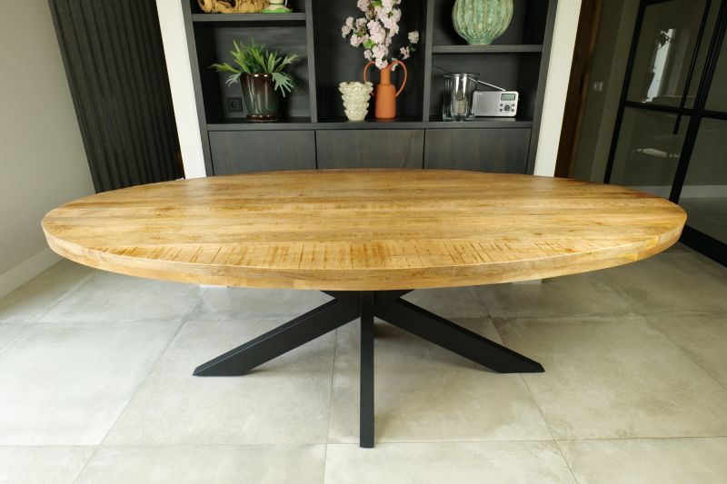 Eettafel ovaal mango naturel