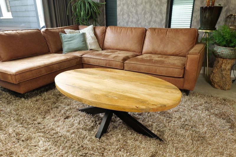 Salontafel ovaal mango naturel