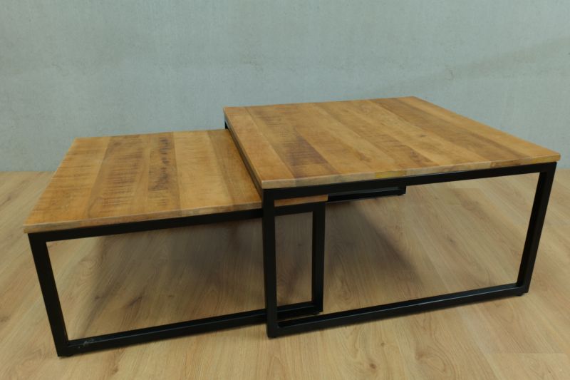 Salontafel set tweedelig naturel