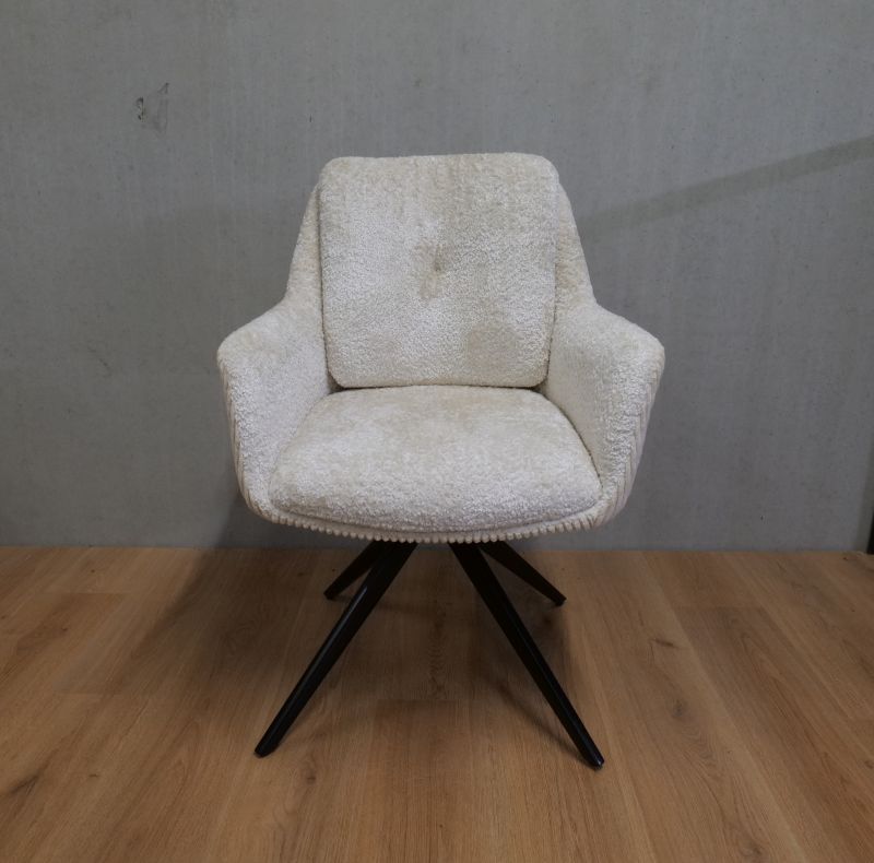 Rib Eetkamerstoel 360° draaibaar Beige